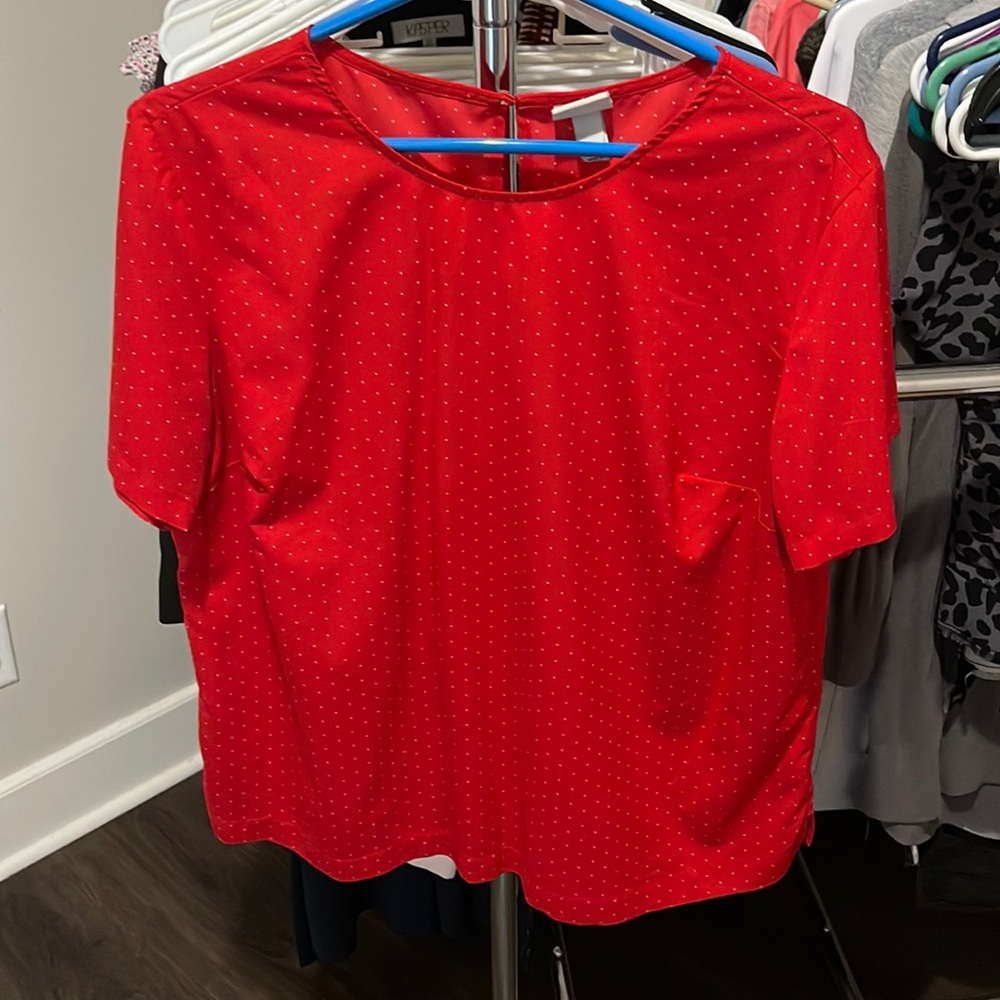 Red Polka Dot Blouse